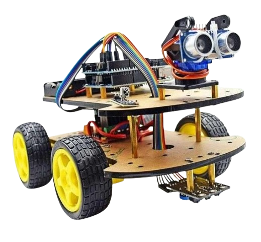 Kit de coche robot inteligente incluye sensor ultrasónico, placa R3  compatible con Arduino IDE con tutorial
