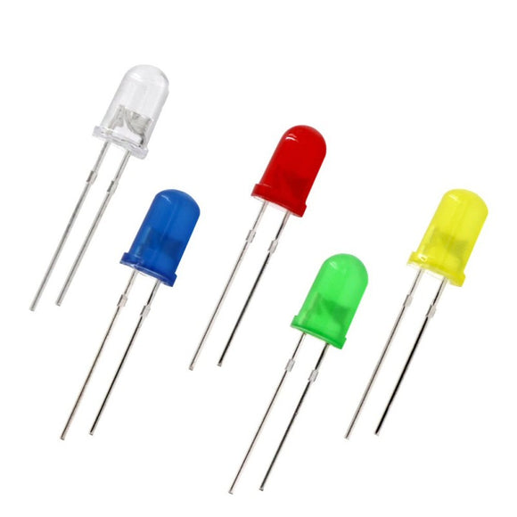 Kit 100 Unidades Luces Diodo LED 5mm 5 Colores Diferentes
