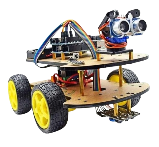Kit De Coche Robot 4WD Con Ruedas Mecanum – Chasis Doble De Metal, Compatible Con Arduino Y Raspberry Pi, Ideal Para Aprender Robótica