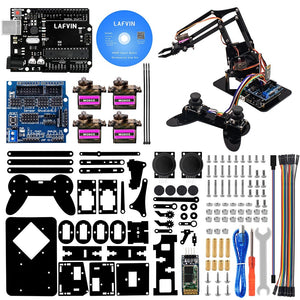 Kit Brazo Robótico Armable con Tutorial Arduino Compatible