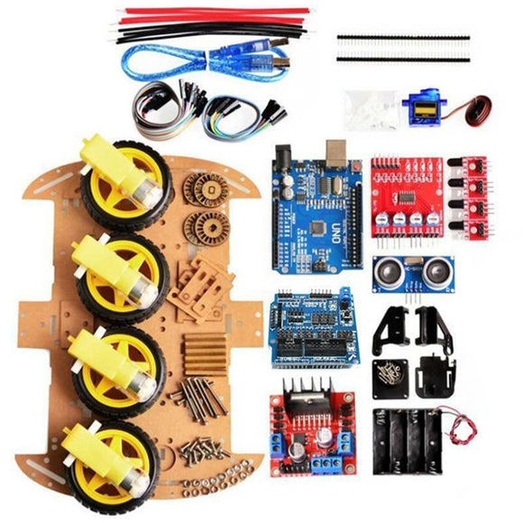Kit Chasis Completo Auto 4WD / Robot Arduino Compatible